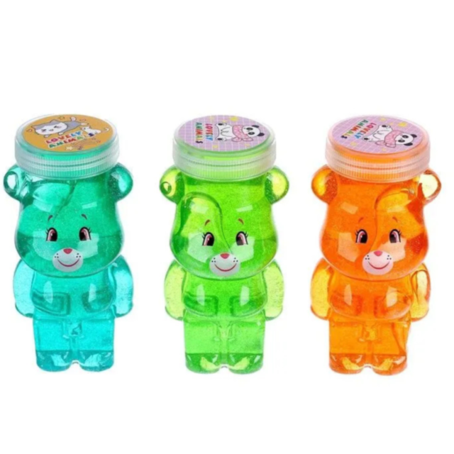 12 buc. Slime cu Cristale în Formă de Ursuleț 