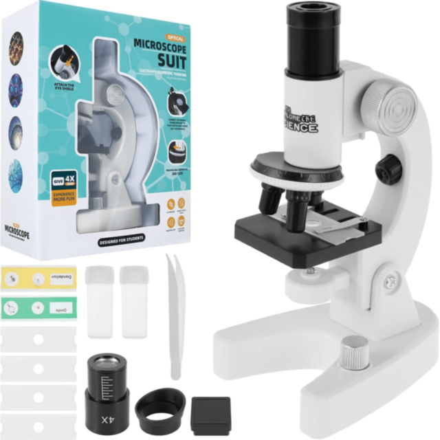 Microscop Optic pentru Copii cu Set Experimente