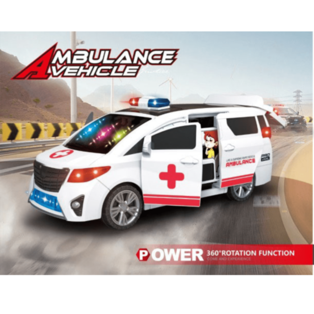 Ambulanță Interactivă cu Uși Automate și Rotire 360°  