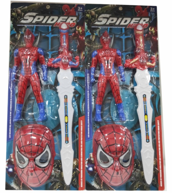 Set Omul Păianjen, Figurină, Mască și Sabie cu Lumini și Sunete