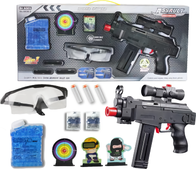 Mitralieră cu 3 Proiectile, Bile Gelatinoase, Ochelari și Ținte | image