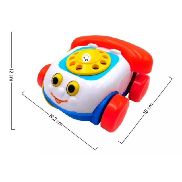 Telefon de Jucărie pe Roți cu Sunete și Design Vesel