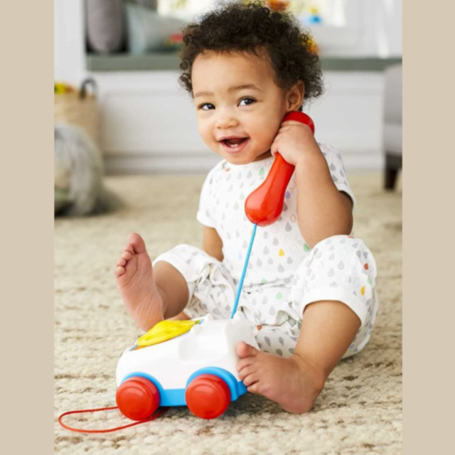 Telefon de Jucărie pe Roți cu Sunete și Design Vesel