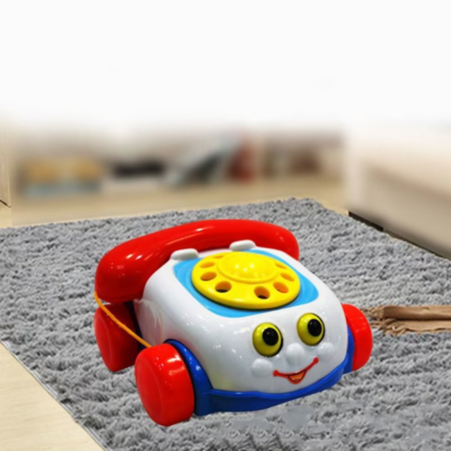 Telefon de Jucărie pe Roți cu Sunete și Design Vesel