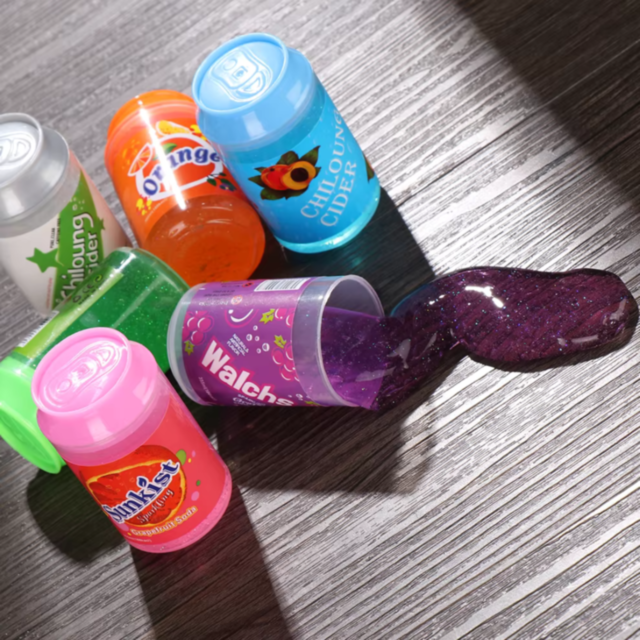 24 buc. Set Slime Cristal Colorat în Recipiente Tematice cu Fructe