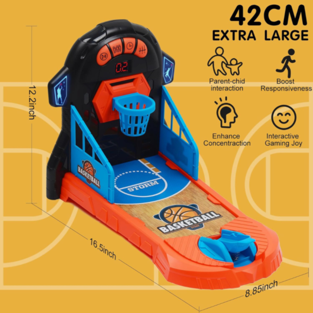 Joc Interactiv de Baschet Arcade cu Lumină LED și Punctaj Electronic – Pentru Copii și Familie