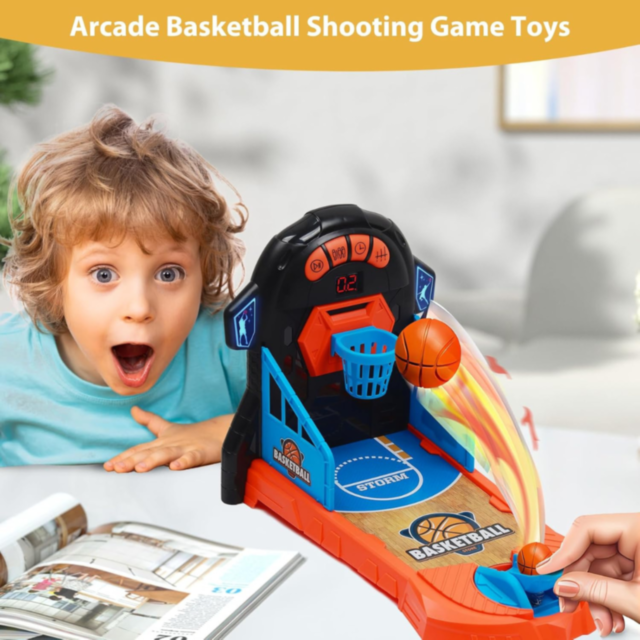 Joc Interactiv de Baschet Arcade cu Lumină LED și Punctaj Electronic – Pentru Copii și Familie