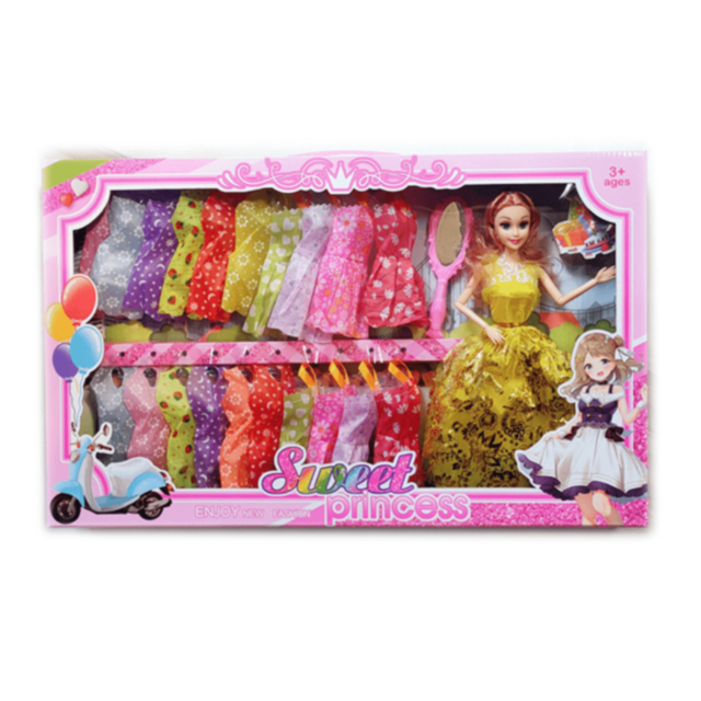 Păpușă Sweet Princess Set Rochii Fashion Colorate (culori rochii aleatorii)
