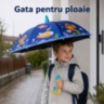 Umbrelă pentru copii cu husă telescopică și fluier