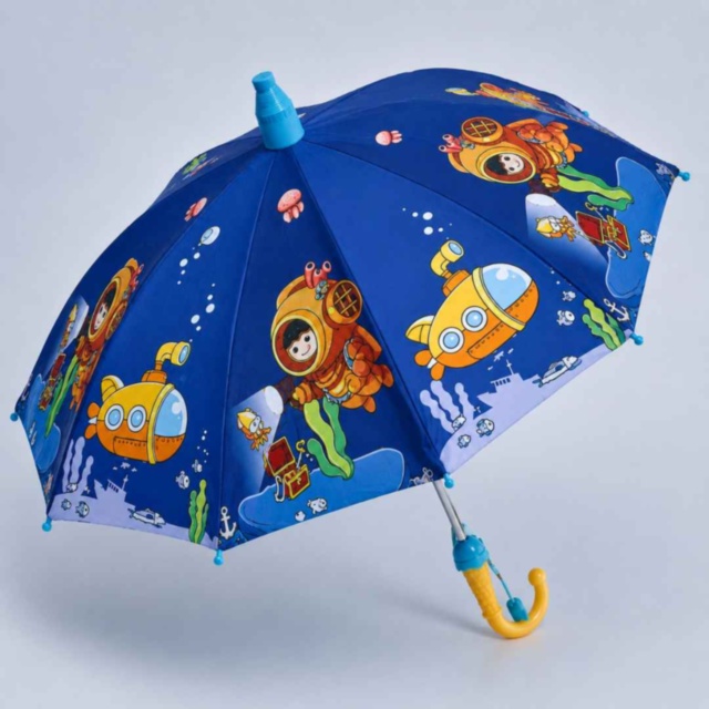 Umbrelă pentru copii cu husă telescopică și fluier