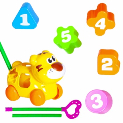 Tigru cu Figuri Geometrice și Băț de Împins | image