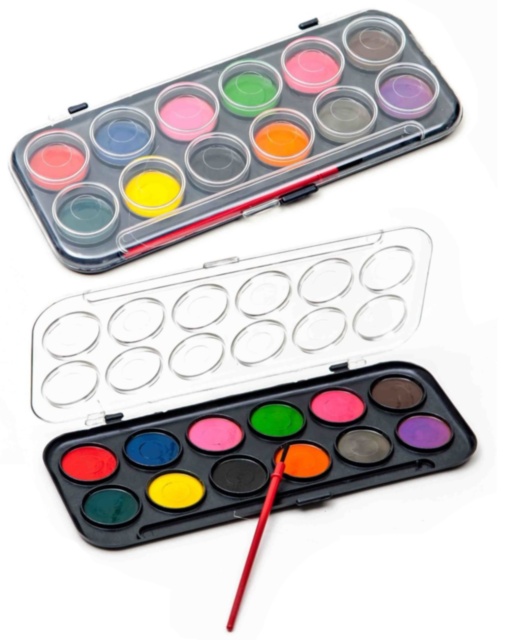 Acuarele Școlare cu Pensulă 12 culori