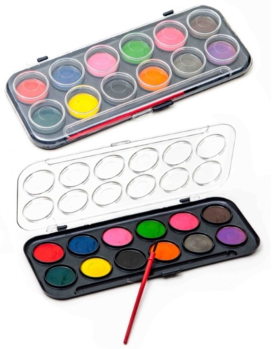 Acuarele Școlare cu Pensulă 12 culori | image