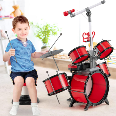 Set de Tobe Electronice cu Microfon și Stand – Joacă și Creativitate pentru Copii | image