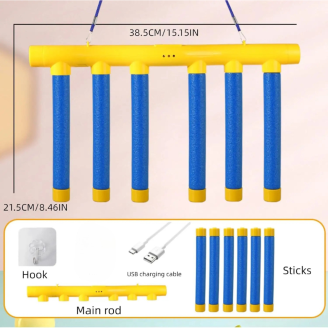 Joc Interactiv de Reacție și Coordonare cu 7 Bastoane Suspendate și Încărcare USB