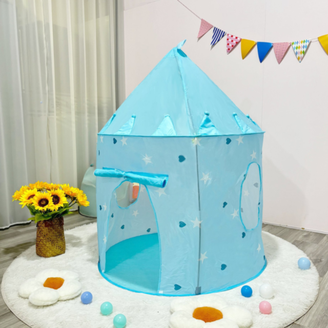 Cort de Joacă Castel Albastru pentru Copii – Aventură și Imaginație Acasă sau în Aer Liber