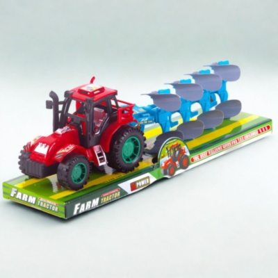 Tractor jucărie pentru copii cu plug agricol (culoare aleatorie) | image