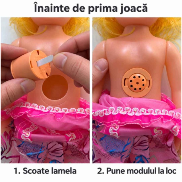 Păpușă muzicală de 53 cm cu ochi mobili