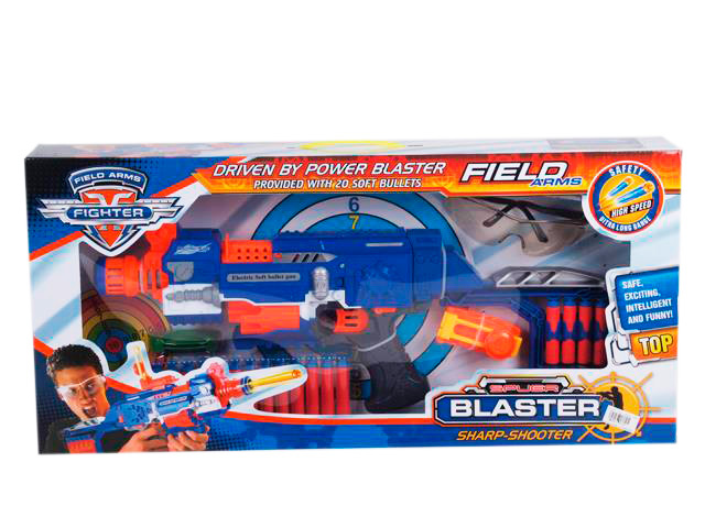Mega Blaster cu Ochelari, Țintă și 20 Proiectile, 63cm