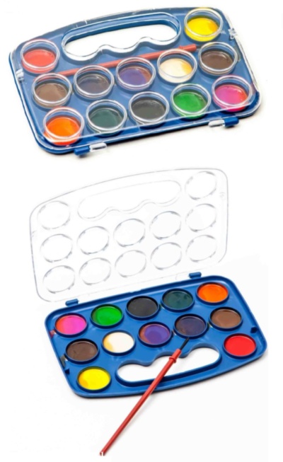 Acuarele Școlare cu Pensulă 12 culori | image