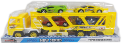 Mega Camion cu Trailer și 4 Mașinuțe, 56cm | image