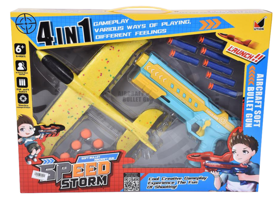 Avion Planor cu Pistol Lansator cu Proiectile