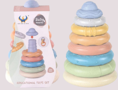 Turn educativ Montessori cu inele stivuibile | image