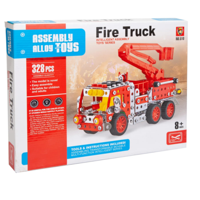 Camion de Pompieri - Set de Asamblare 328 Piese