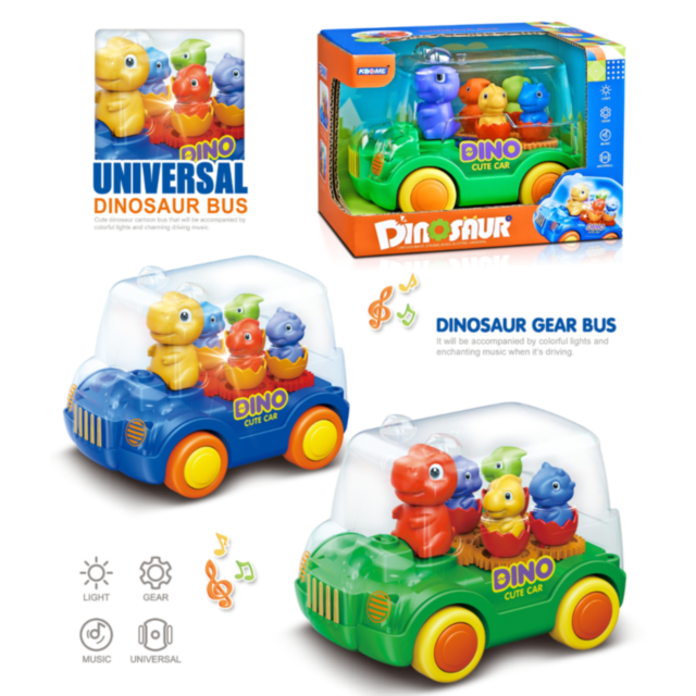 Autobuz Interactiv Dinozaur – Lumini și Sunete Magice (culoare aleatorie)