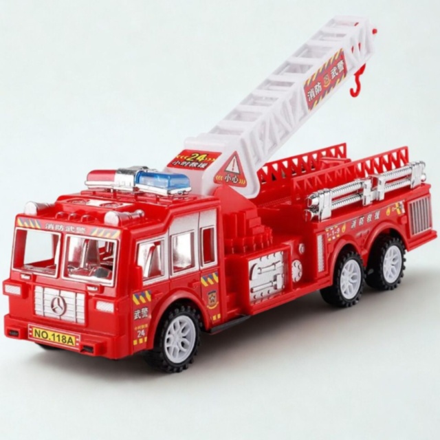 Camion pompieri cu scară extensibilă pentru copii