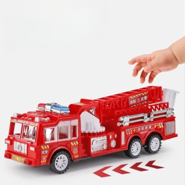 Camion pompieri cu scară extensibilă pentru copii