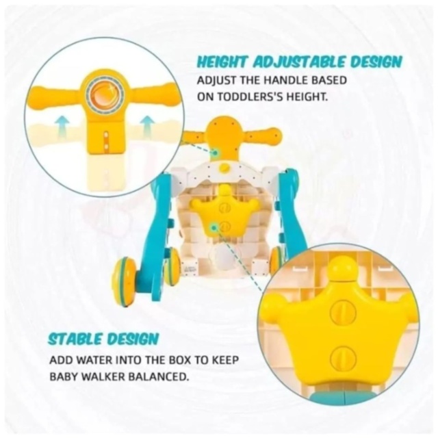 Premergător multifuncțional copii 4 în 1 cu activități (albastru)