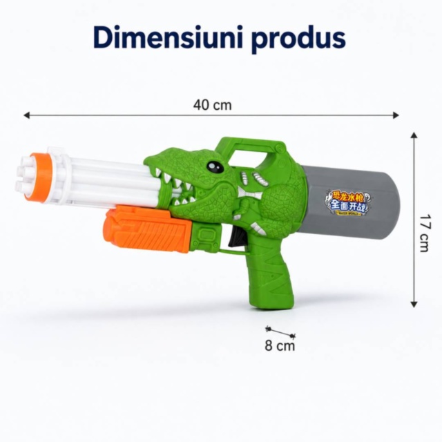 Pistol cu apă dinozaur pentru joacă de vară