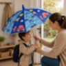 Umbrelă Copii cu Mașinuțe și Protecție Anti-Prindere