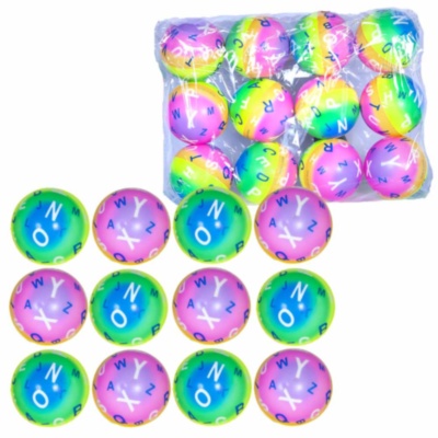 Set 12 Mingi Multicolore din Burete, diametru 6cm | image