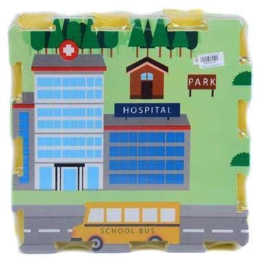 Covoraș Puzzle din Burete cu Desene, 9 Plăci, 60 X 120 cm