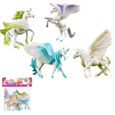 Set 4 Cai Înaripați Pegași Unicorni | image