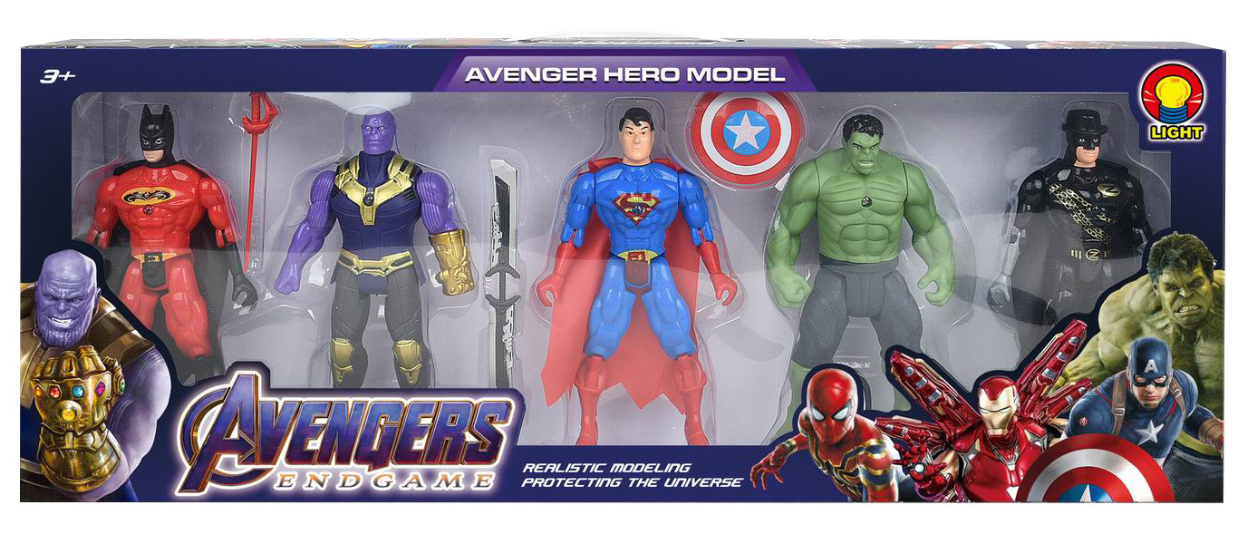 Set 5 Figurine Super Eroi cu Lumini