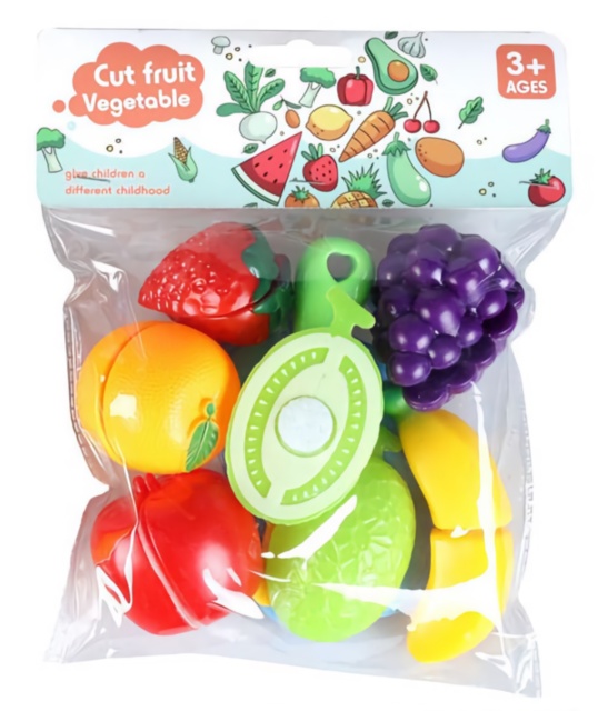 Set 6 Fructe de Feliat cu Cuțit și Tocător