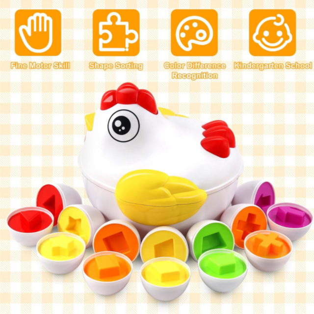 Set Oua cu Forme pentru Sortare - Pui Jucăuș