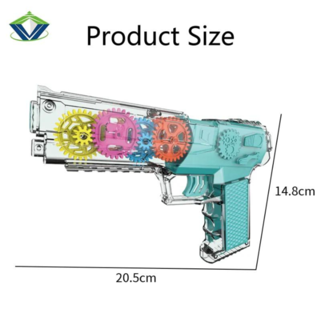 Pistol Jucărie Transparent cu Lumini - „Colorful Gear Gun”