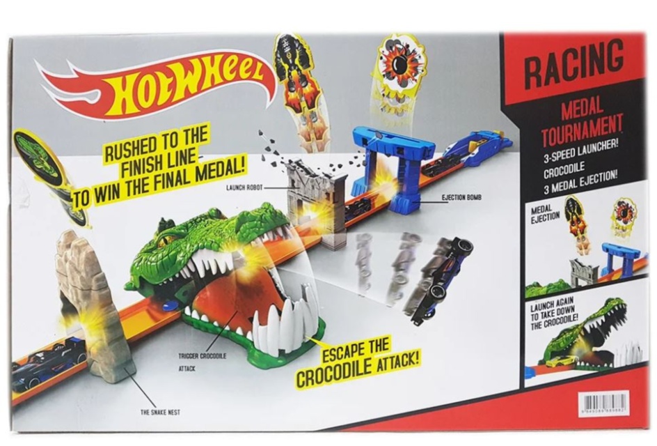 Circuit Hot Wheels  Pista Cu Crocodil