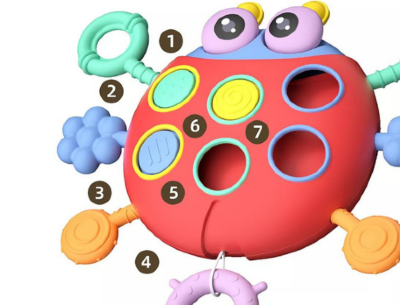 Jucărie Buburuză Educațională din Silicon Alimentar cu Inel Gingival | image