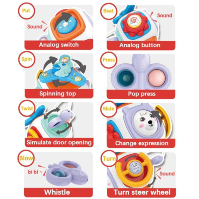 Jucărie Multifuncțională pentru Bebeluși - 8 în 1