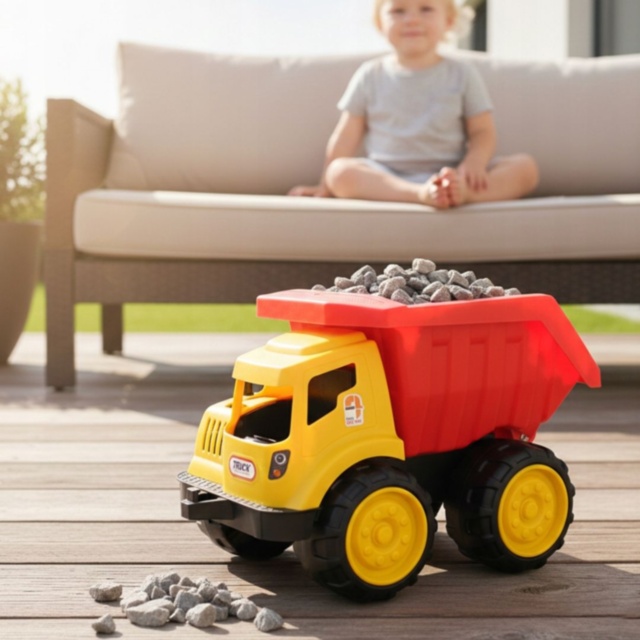Camion basculant mare pentru copii cu cupă rabatabilă