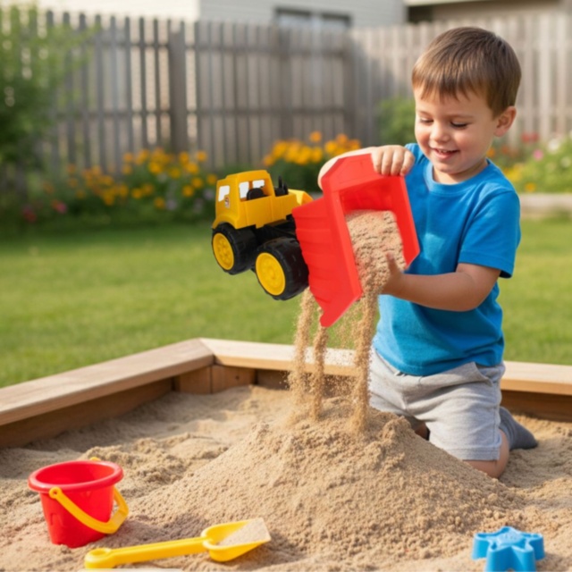 Camion basculant mare pentru copii cu cupă rabatabilă