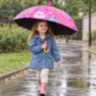Umbrelă roz pentru fetițe cu pisicuțe și husă telescopică
