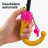 Umbrelă roz pentru fetițe cu pisicuțe și husă telescopică