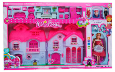 Mega Căsuță Pliabilă cu Păpușă, Figurine și Mobilă | image