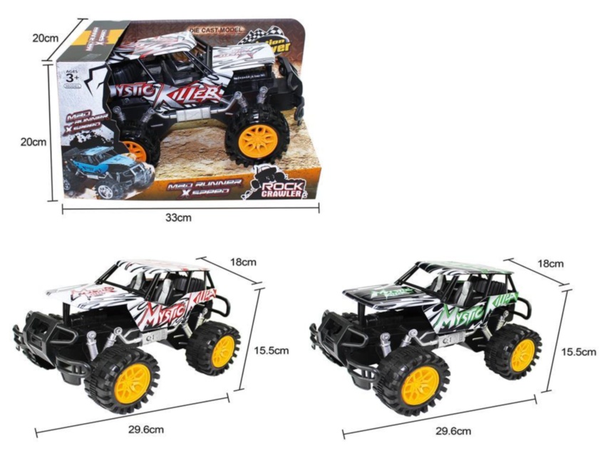 Mașina de Teren Rock Crawler cu Fricțiune,  30cm